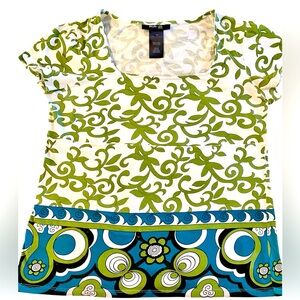 *2/$15* Style & co patt. T-shirt PS